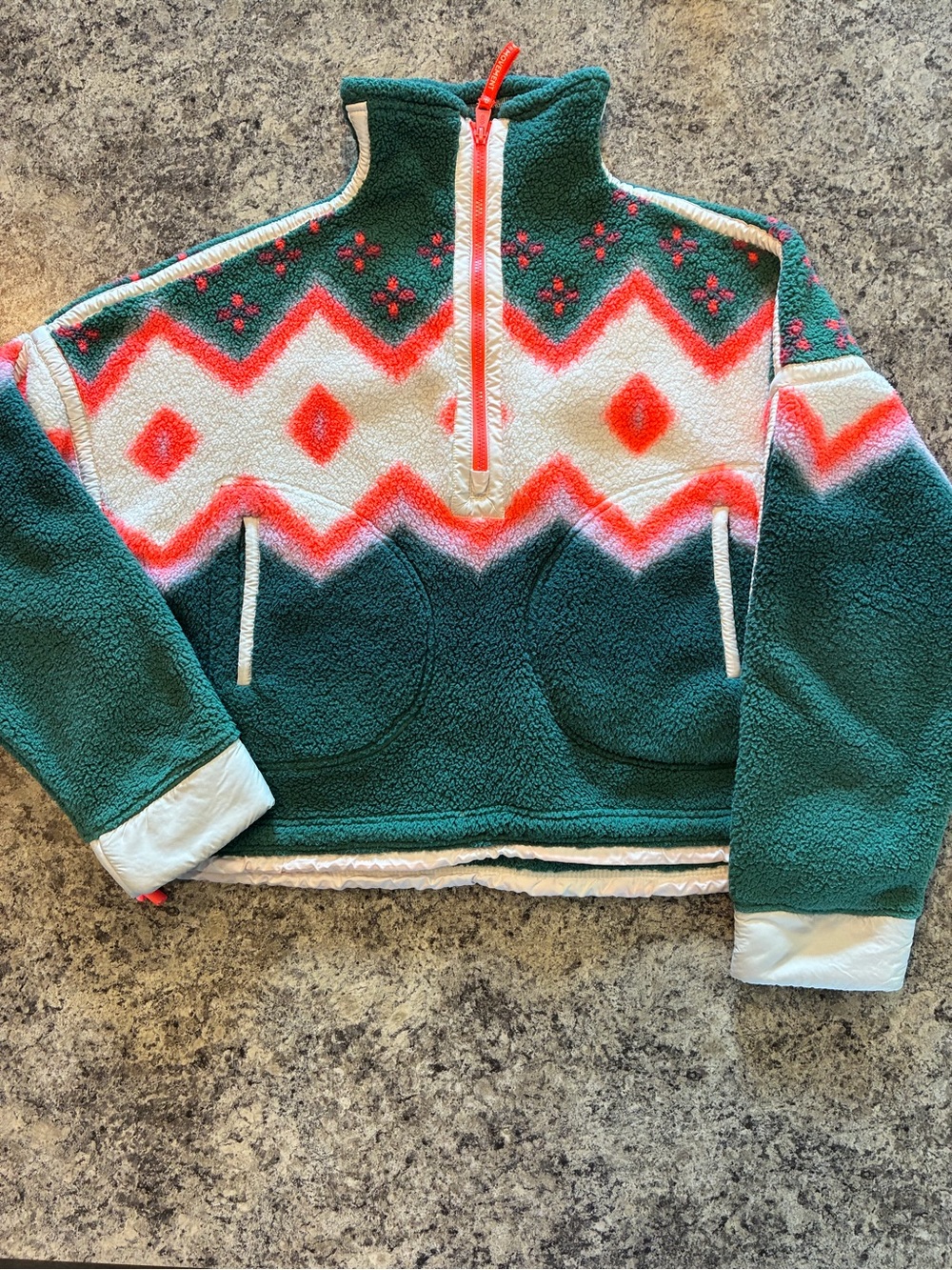 Women's FP Movement Mountain High Printed 1/2 Zip Fleece Pullover Size Medium - Picture 4 of 8